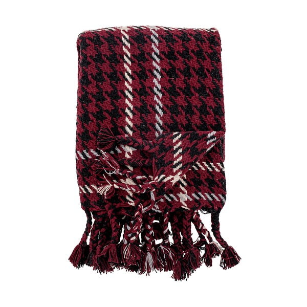 Șal de Crăciun din bumbac Bloomingville Rivel, 150x130 cm, roșu-image-2