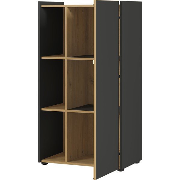Bibliotecă gri închis cu aspect de stejar 62x115 cm Austin - Germania-image-2