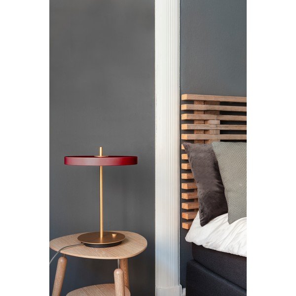 Veioză burgundy LED cu intensitate reglabilă cu abajur din metal (înălțime 41,5 cm) Asteria Table – UMAGE-image-4