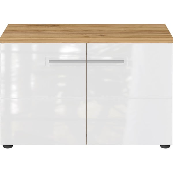 Pantofar cu bancă  alb / cu aspect de lemn de stejar Aledo – Germania-image-2