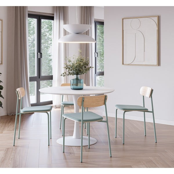 Scaune de dining verde/în culoare naturală 2 buc. Adriana – Marckeric-image-1