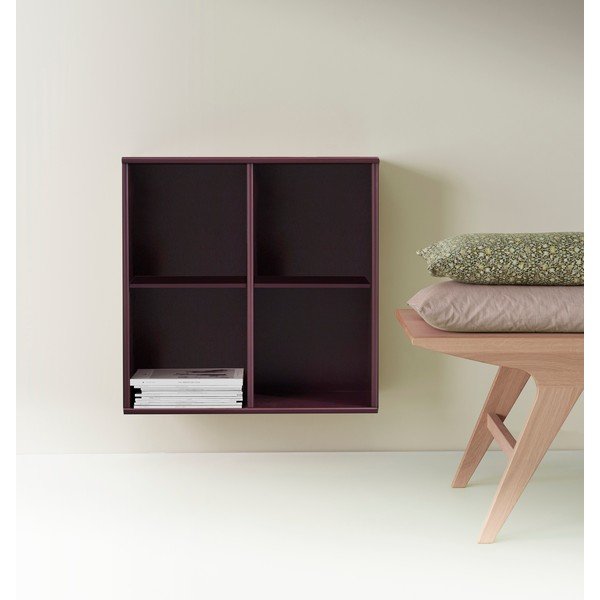 Etajeră / bibliotecă de perete Mistral 025, roșu vișiniu-image-1
