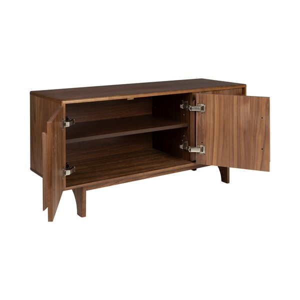 Comodă maro joasă cu aspect de lemn de nuc 120x58 cm Groove – Zuiver-image-4