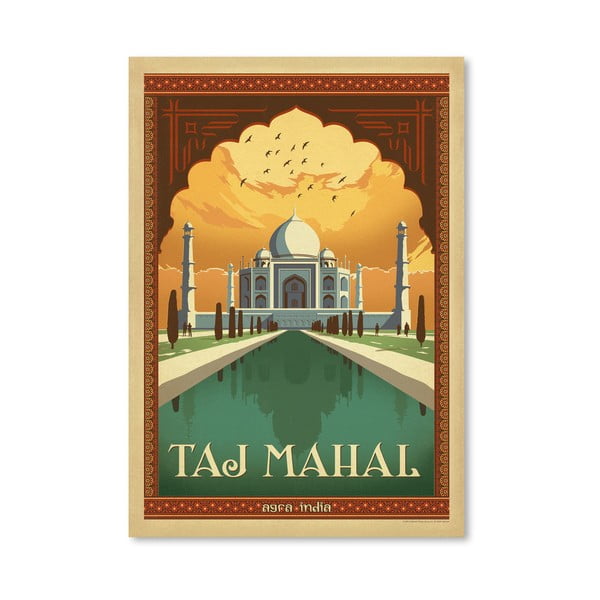Poster Americanflat Taj Mahal, 42 x 30 cm