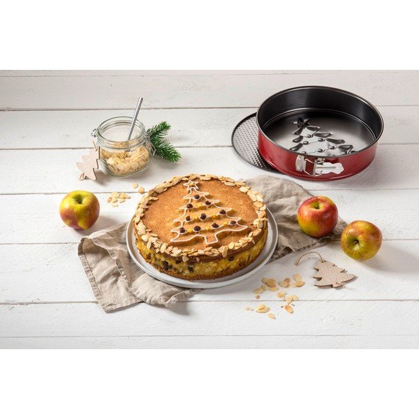 Formă de tort roșie din oțel Zenker Sparkling Christmas, ø 26 cm-image-1