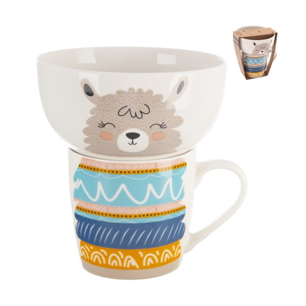 Set cană și bol 2 buc. din porțelan 350 ml – Orion