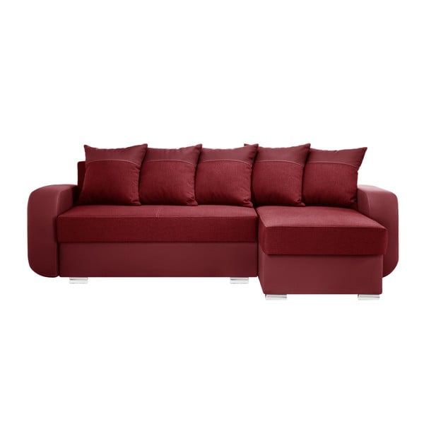 Canapea cu șezlong partea dreaptă Interieur De Famille Paris Destin, roșu