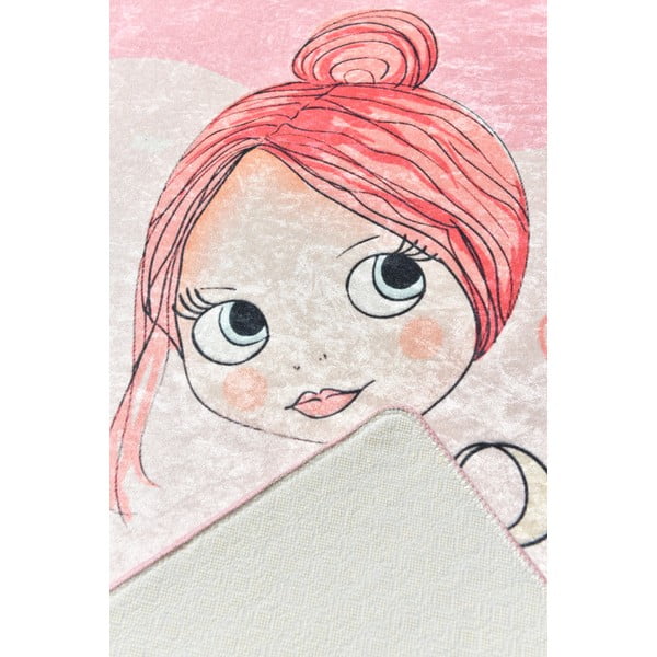 Covor antiderapant pentru copii Conceptum Hypnose Pretty, 140 x 190 cm, roz-image-2