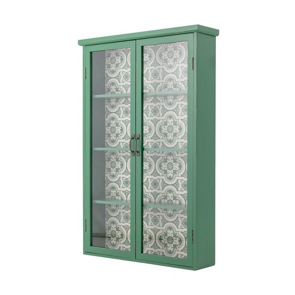 Vitrină verde din lemn de brad suspendată 81x122x22 cm Hazem – Bloomingville-image-2