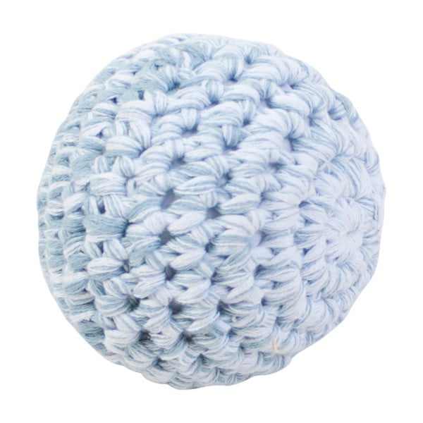 Minge croșetată Sebra Crochet Ball, ⌀ 8 cm, albastru