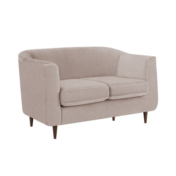Canapea cu tapițerie din catifea Kooko Home GLAM, bej, 125 cm-image-4
