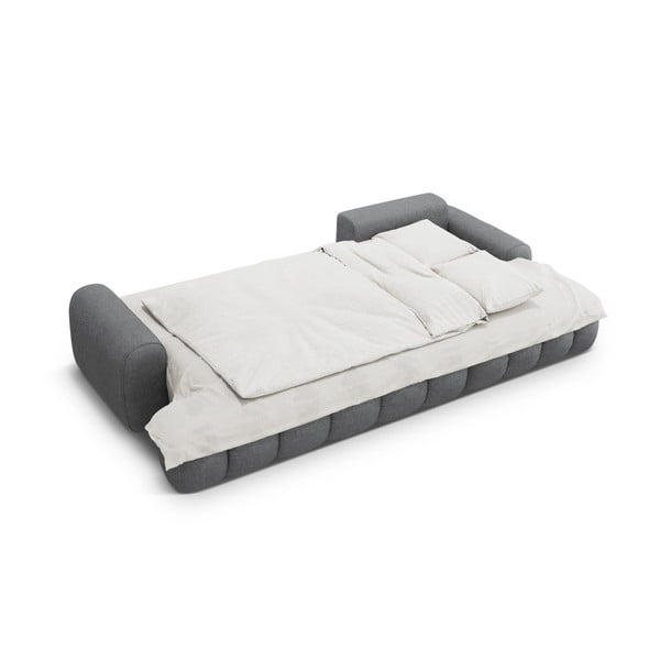 Colțar gri extensibil/cu spațiu de depozitare (cu colț pe partea dreaptă/cu șezlong) Linz – Cosmopolitan Design-image-4