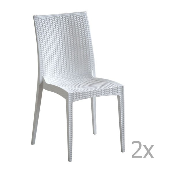 Set de 2 scaune Castagnetti Minerva, alb