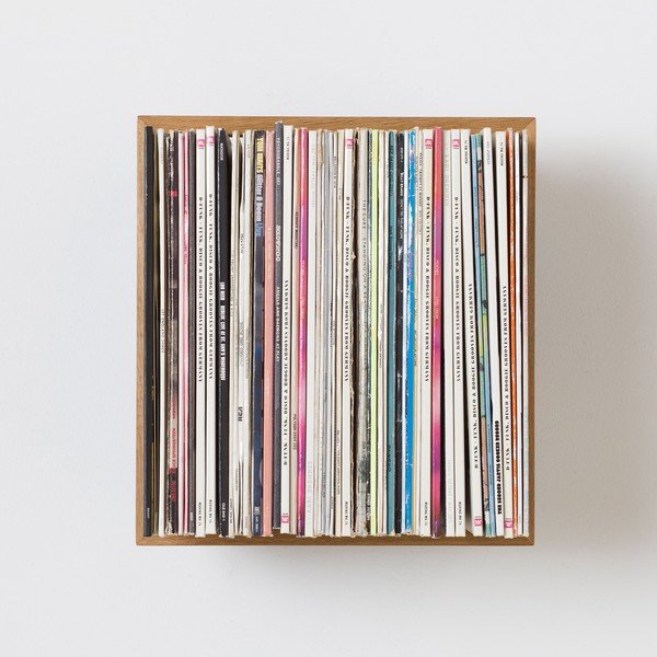 Raft pentru discuri din lemn de stejar das kleine b Platte, înălțime 35 cm-image-1