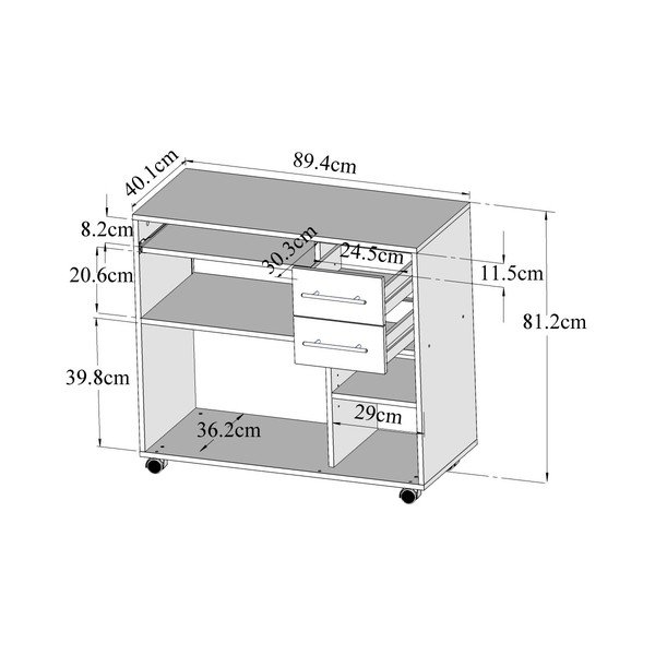 Sistem depozitare pe roți pentru bucătărie, cu rafturi TemaHome Marius, roșu - alb-image-2