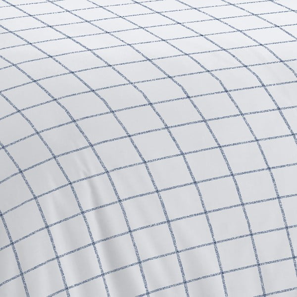 Lenjerie de pat alb-albastru 200x135 cm Bold Check - Cloudsoft-image-4