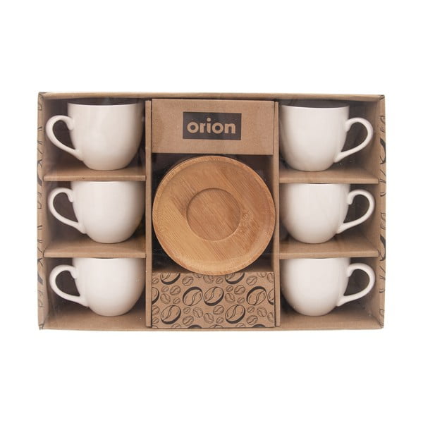 Set de 6 cești din porțelan alb de 125 ml Whiteline - Orion-image-2