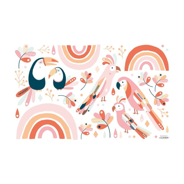 Folie cu stickere 64x40 cm Paradisio Birds – Lilipinso
