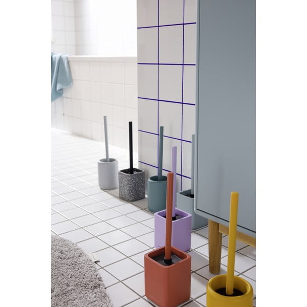 Perie de WC portocalie din polirășină Tom Tailor T-Rounded – Wenko-image-1