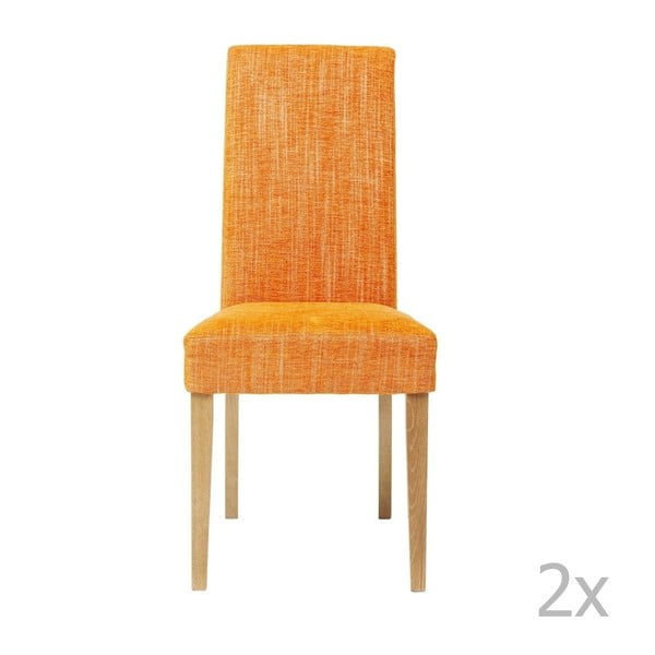 Set 2 scaune cu picioare din lemn de fag Kare Design Salty, portocaliu