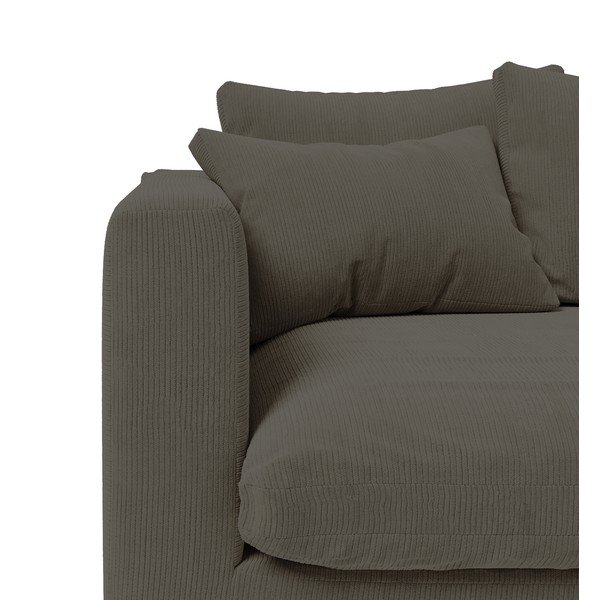 Canapea din catifea reiată gri închis 175 cm Comfy - Scandic-image-3