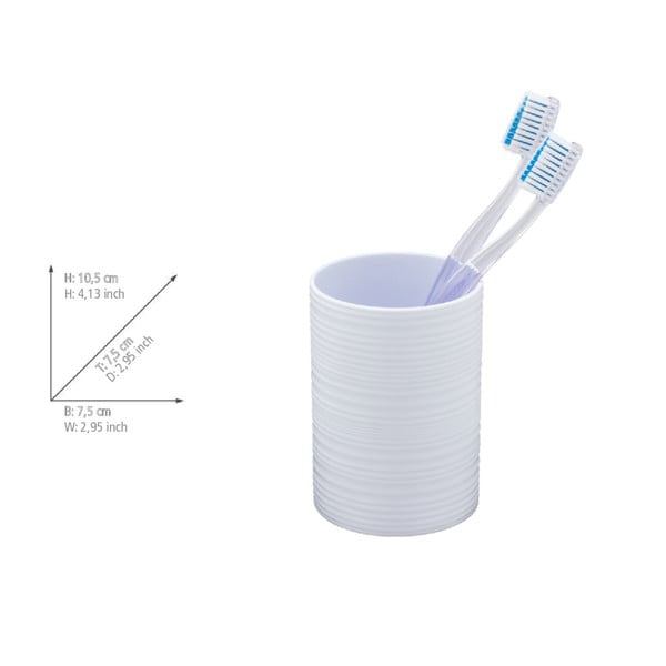 Suport pentru periuța de dinți alb din plastic Lyon – Allstar-image-3