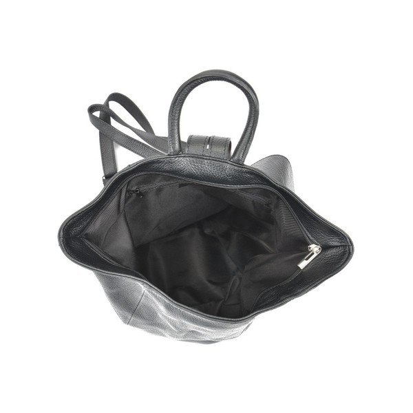 Ghiozdan din piele Anna Luchini Makna, negru-image-3