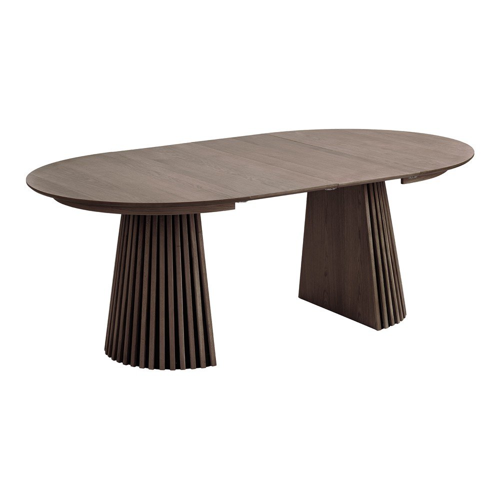 Masă de dining extensibilă cu aspect de lemn de stejar cu blat suplimentar 120x200 cm Osaka – House Nordic