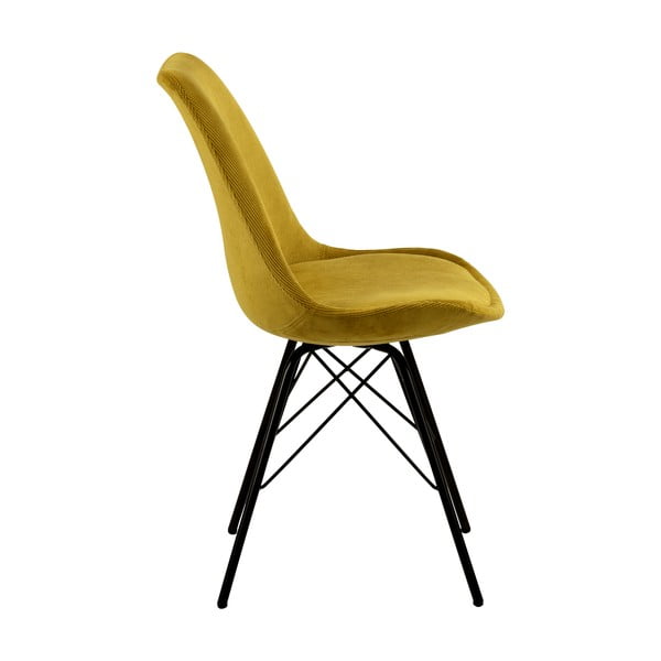 Scaun de sufragerie galben Eris - Actona-image-3