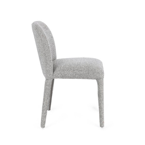 Scaun de dining gri din material bouclé Antara – Bizzotto-image-3