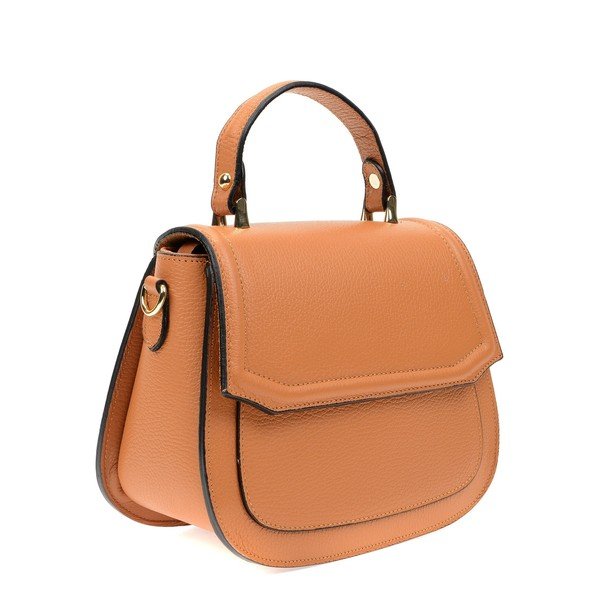 Geantă crossbody din piele Isabella Rhea, maro coniac-image-3