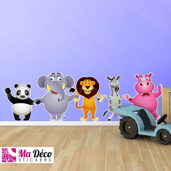 Autocolant de perete Fanastick Jungle Friends-image-1