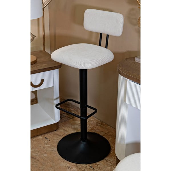 Scaun de bar alb/negru cu înălțime ajustabilă (înălțime șezut 61 cm) Tina – Mauro Ferretti-image-1