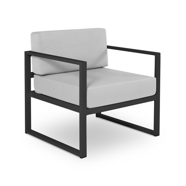 Fotoliu adecvat pentru exterior Calme Jardin Nicea, negru - gri-image-2