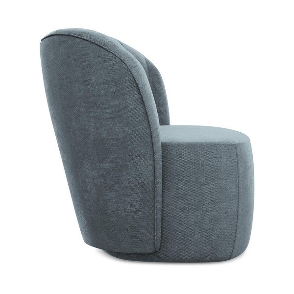 Fotoliu albastru cu tapițerie din chenille Keloa – Makamii-image-2