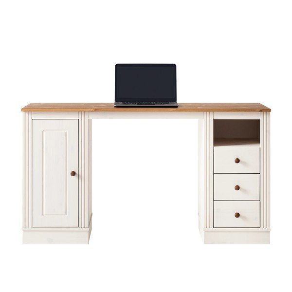 Birou cu blat din lemn de pin 50x140 cm Anita – Støraa-image-3