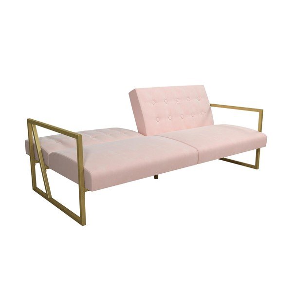 Canapea roz cu tapițerie din catifea 185 cm Lexington – Støraa-image-4