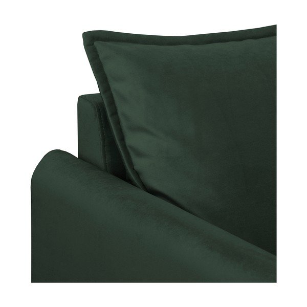 Canapea verde-închis cu tapițerie din catifea 138 cm Juli – Ropez-image-4