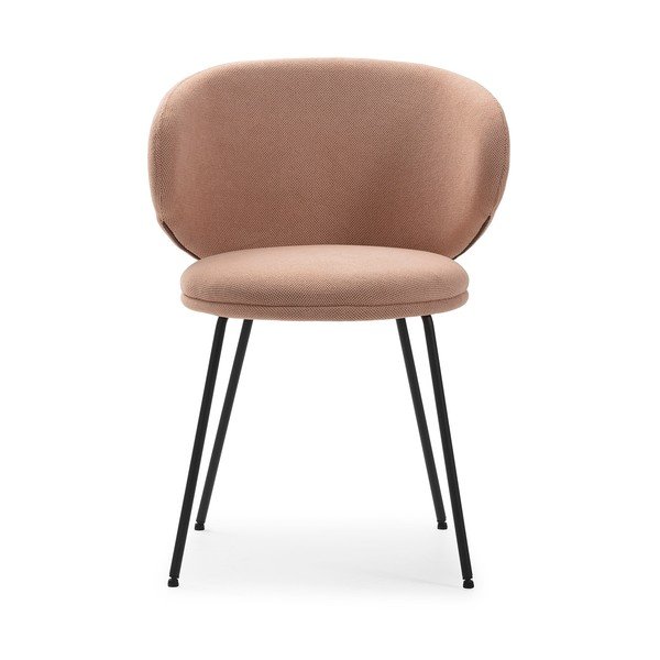 Set de scaune de sufragerie roz deschis 2 buc. tapițat Rush – Marckeric-image-2