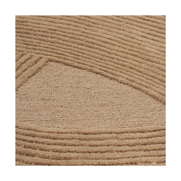 Covor în culoare naturală închisă țesut manual din lână 200x300 cm Pune – House Nordic-image-2