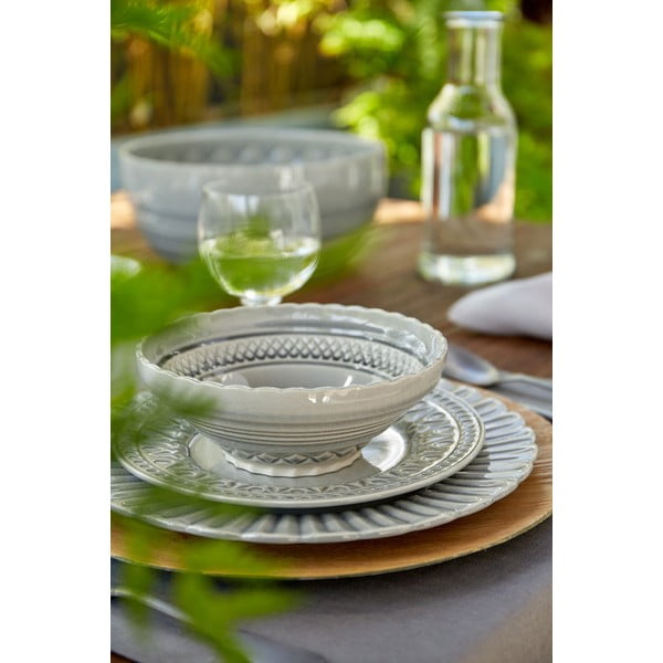 Farfurie din gresie ceramică Costa Nova Cristal, ⌀ 28 cm, gri-image-3