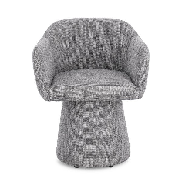 Scaun de living gri cu cotiere/rotativ tapițat Lottie – Bizzotto-image-3