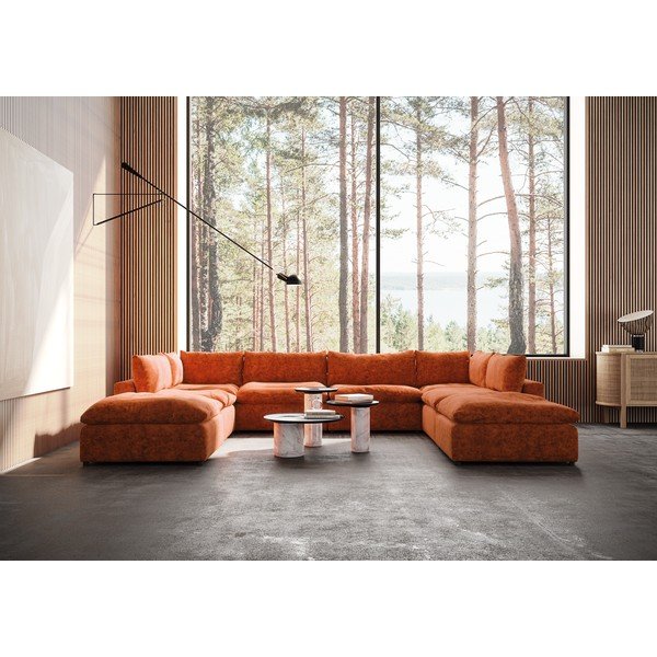 Colțar cărămiziu (în formă de "U") Moonlight – Furninova -image-1