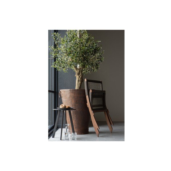 Măsuță auxiliară de grădină WOOOD Fer, ø 40 cm, negru-image-4