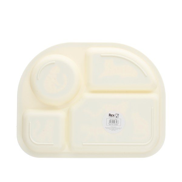 Farfurie pentru copii albastră/bej din plastic 21x27 cm Tiger – Rex London-image-2