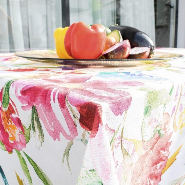 Față de masă din bumbac Happy Friday Basic Pink Bloom, 150 x 150 cm-image-1