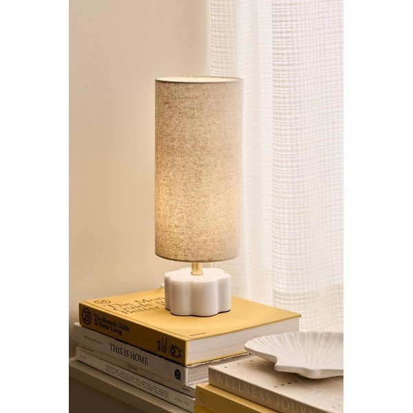 Veioză albă/bej din in (înălțime 33 cm) Joline – Ellos Home-image-1