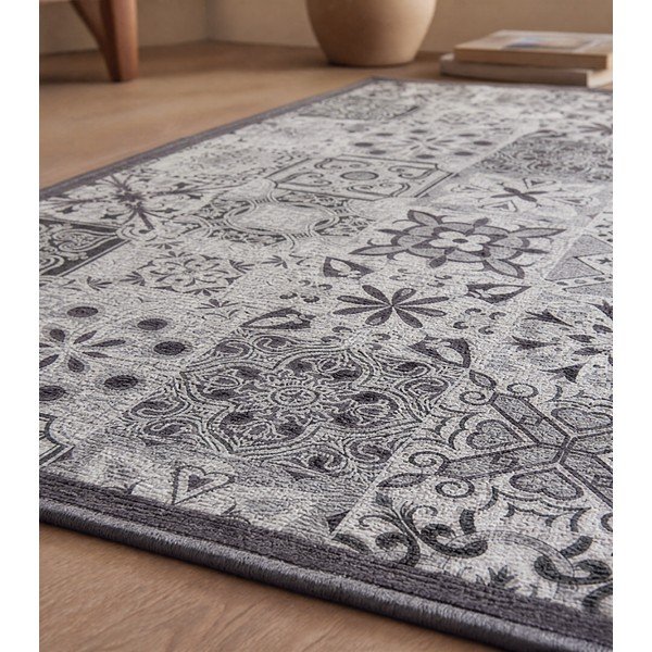 Covor tip traversă gri lavabil 50x120 cm Persane – douceur d'intérieur-image-1
