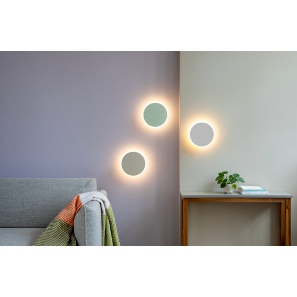 Aplică de perete  cu LED-uri cu temporizator și telecomandă USB verde ø 19 cm Dot - Remember-image-3