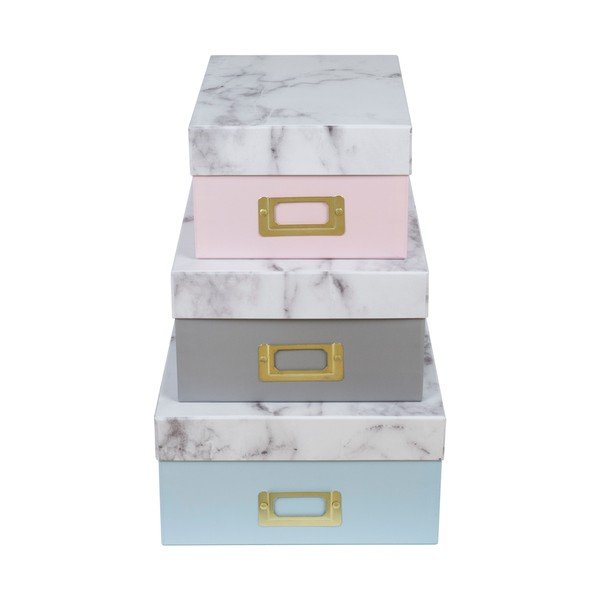 Set 3 cutii de depozitare Stckholm Marble-image-1